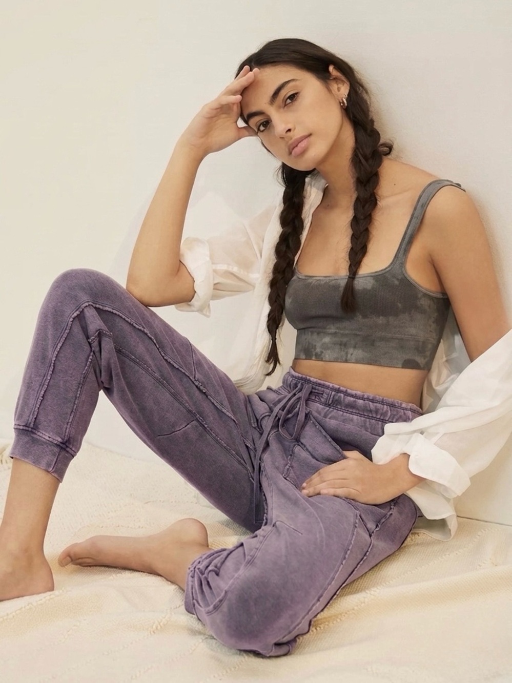 💜 Anthropologie Daily Practice Anja 
Seamed Lounge Pants XS P 💜